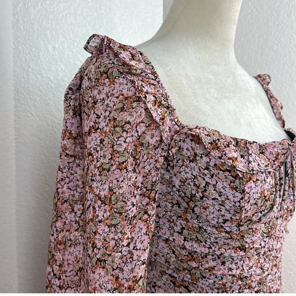 NWOT ASTR  Carmella Dress Black Pink Floral Medium - Picture 10 of 13